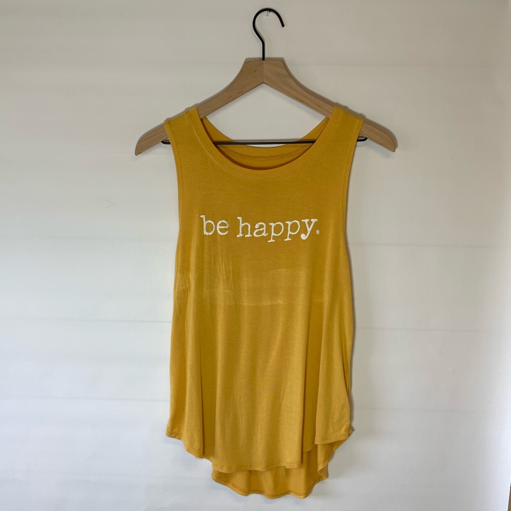 Grayson Thread Be Happy Yellow Tank Medium
